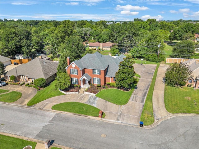 aerial view featuring a residential view