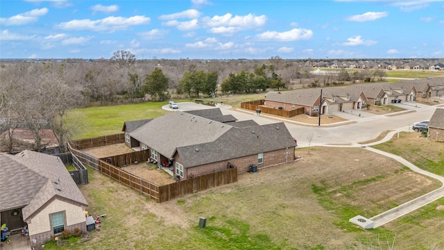 bird's eye view featuring a residential view