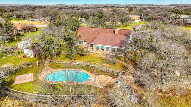 birds eye view of property