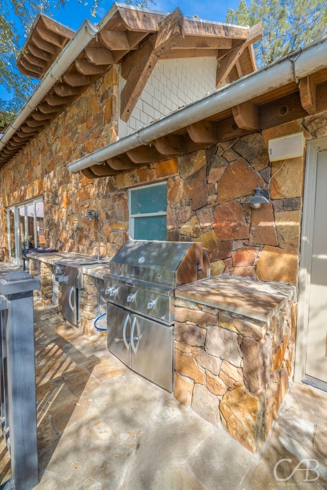 view of patio / terrace with area for grilling