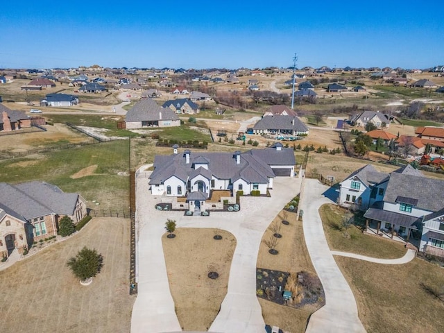 aerial view featuring a residential view