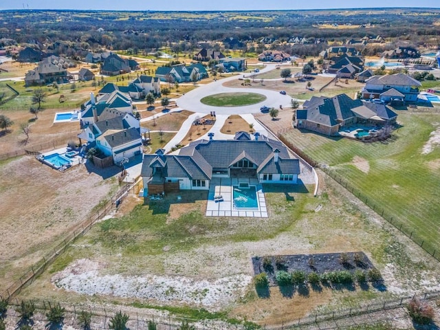 bird's eye view featuring a residential view