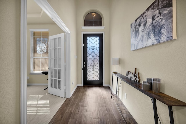 2822 Palmerston Dr, Midlothian, TX 76065 - foyer with plenty of natural light, wood finished floors, and french doors