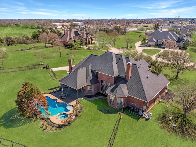 100 Bailee Ct, Forney, TX 75126 - aerial perspective of suburban area with a pool