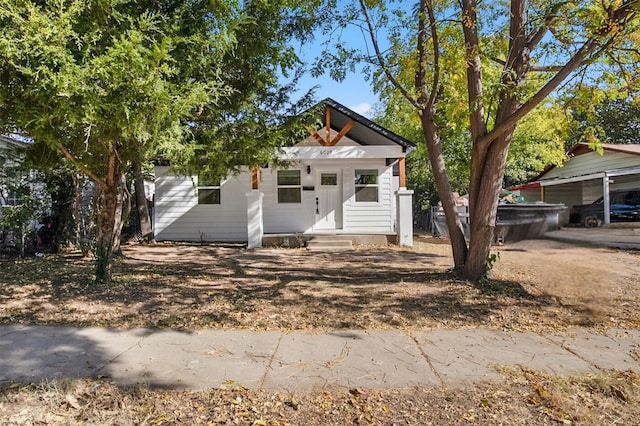 view of bungalow