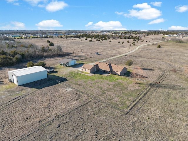 bird's eye view featuring a rural view