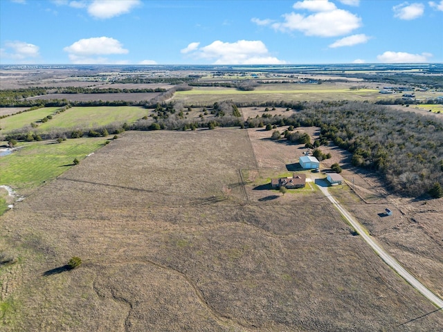 bird's eye view featuring a rural view