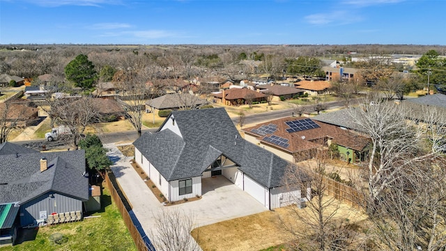 aerial view featuring a residential view