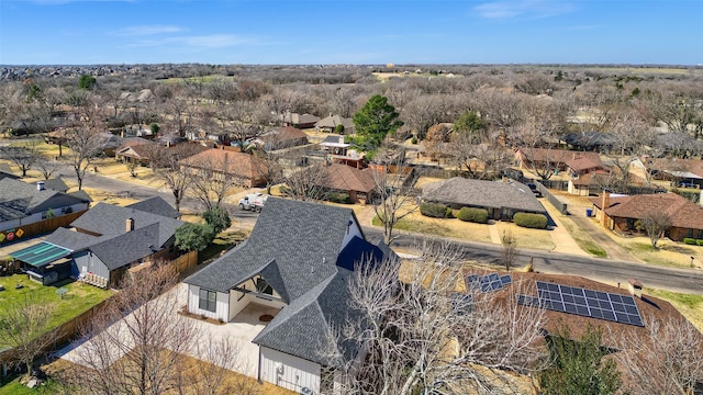 drone / aerial view with a residential view