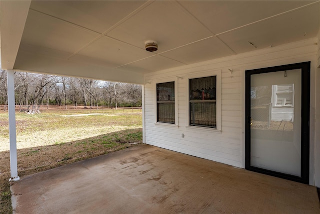 view of patio with fence