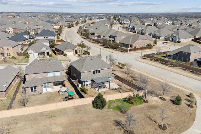 aerial view with a residential view