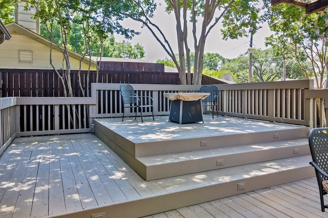 deck with fence