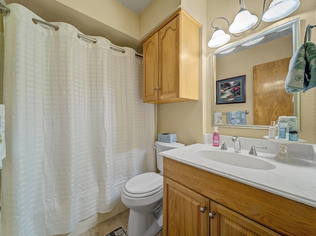 113 S Beltwoods Dr, Desoto, TX 75115 - bathroom with tile patterned flooring, vanity, and toilet