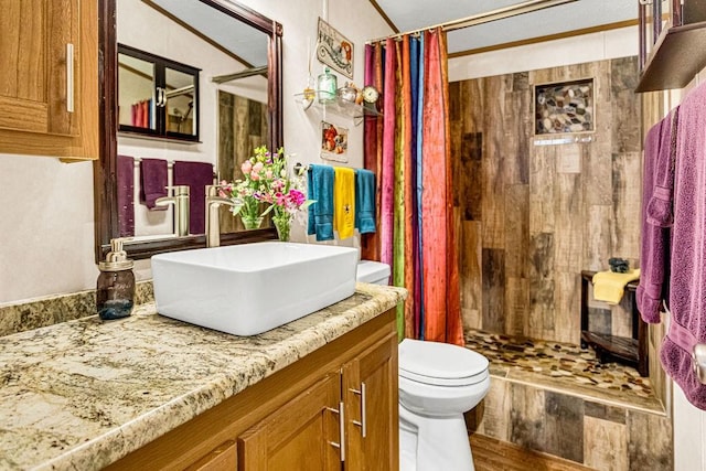 505 County Road 3420, Hawkins, TX 75765 - full bathroom featuring a shower stall, toilet, and vanity
