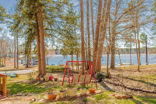 505 County Road 3420, Hawkins, TX 75765 - view of yard featuring a water view and playground community