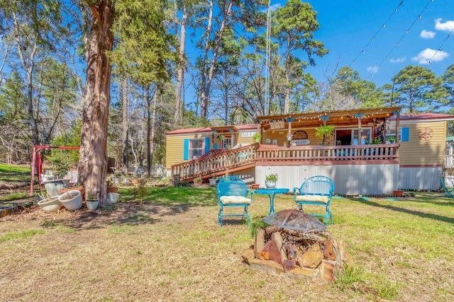 505 County Road 3420, Hawkins, TX 75765 - view of yard featuring a deck