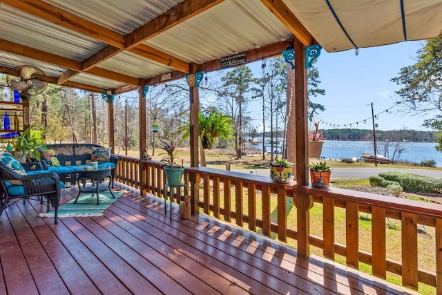 505 County Road 3420, Hawkins, TX 75765 - deck featuring a water view