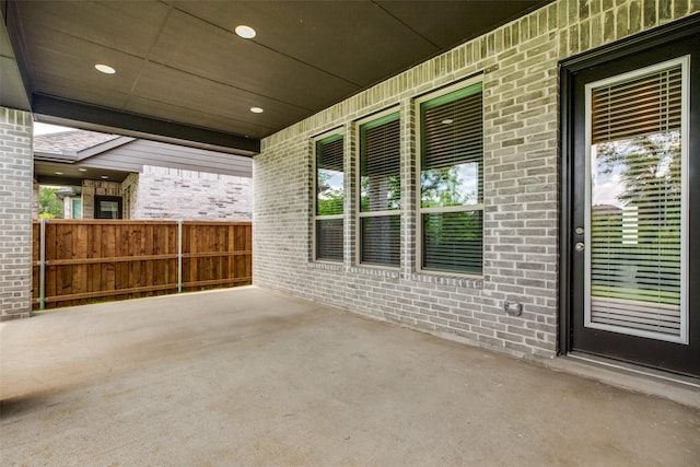 view of patio / terrace with fence