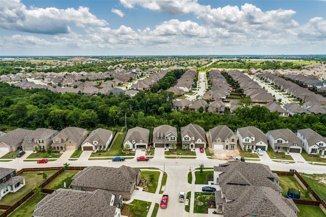 aerial view with a residential view