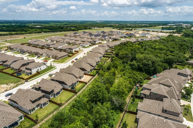 bird's eye view with a residential view