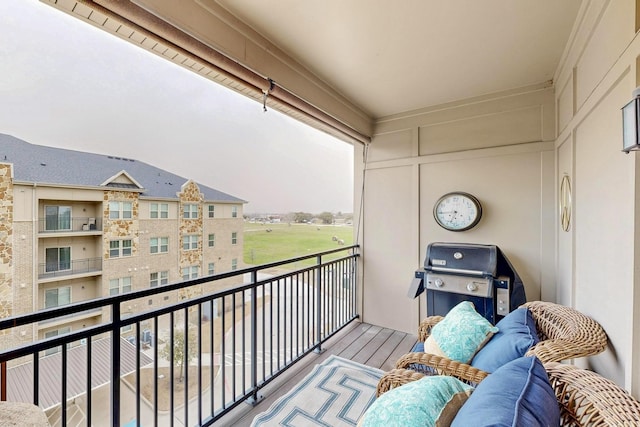 balcony featuring grilling area