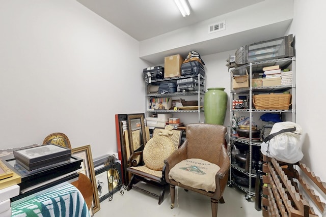 storage room with visible vents