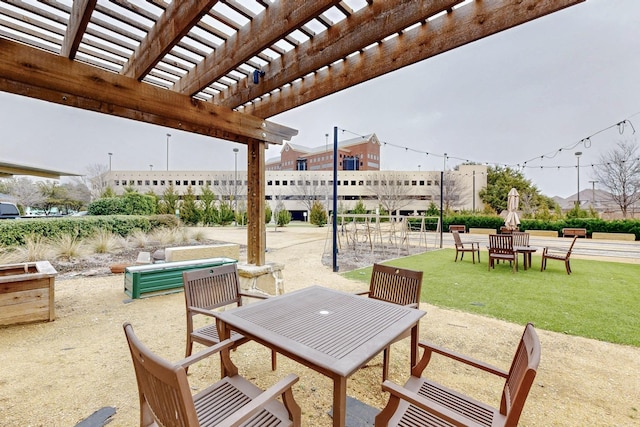 view of patio / terrace with a pergola