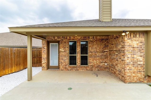 view of patio / terrace with fence