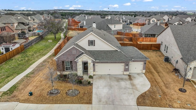 aerial view featuring a residential view