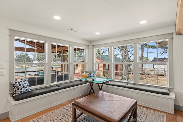 sunroom with visible vents