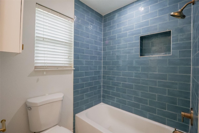 full bathroom featuring shower / bathtub combination and toilet