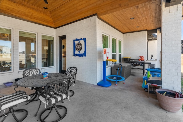 view of patio / terrace featuring outdoor dining area