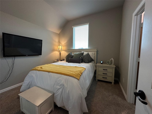 213 Stuart St, Paradise, TX 76073 - bedroom featuring vaulted ceiling and carpet floors