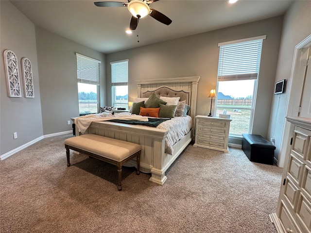 213 Stuart St, Paradise, TX 76073 - carpeted bedroom with ceiling fan and recessed lighting