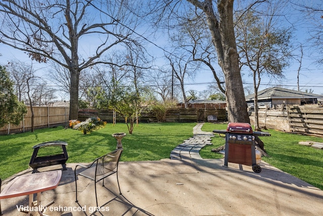 view of patio / terrace featuring a fenced backyard