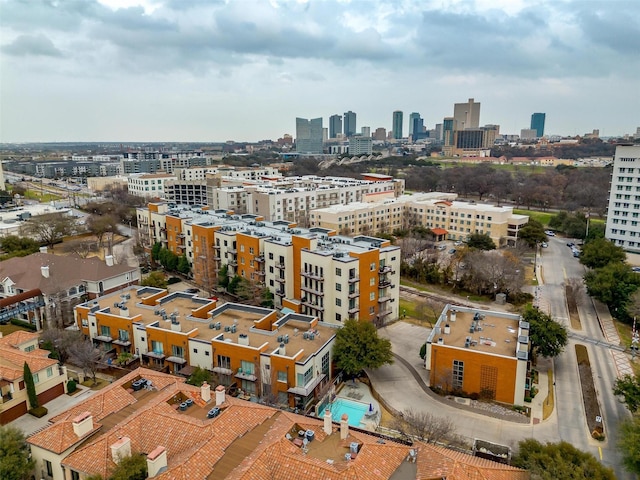 bird's eye view featuring a view of city