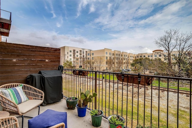 balcony with grilling area