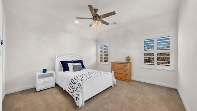 bedroom with baseboards and carpet flooring