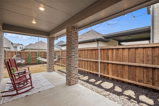 view of patio / terrace featuring a fenced backyard