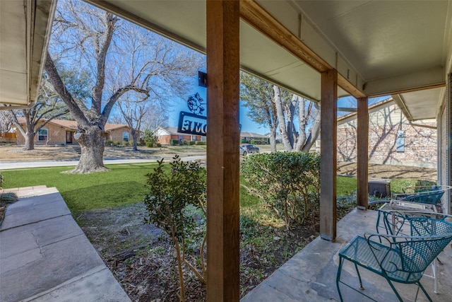 view of patio / terrace featuring covered porch