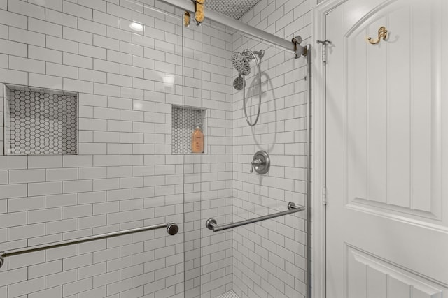 full bathroom with a stall shower