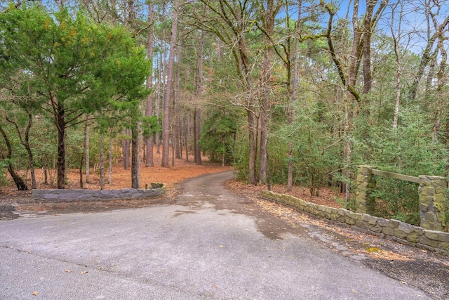 view of street featuring a view of trees