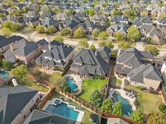 3425 Hartford Ln, Frisco, TX 75033 - aerial overview of property's location featuring a pool and nearby suburban area