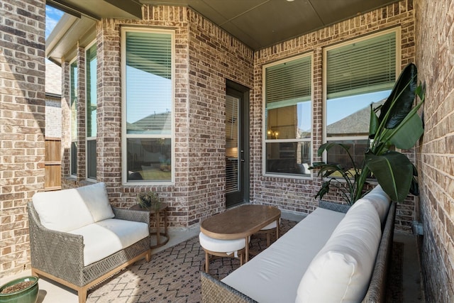 view of patio / terrace featuring an outdoor living space