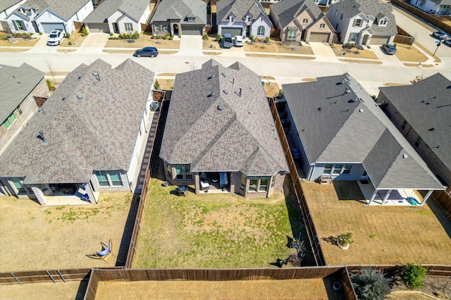 bird's eye view with a residential view