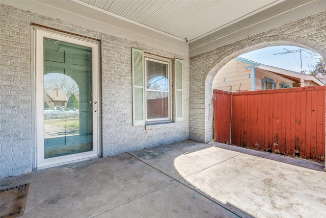 view of patio / terrace with fence