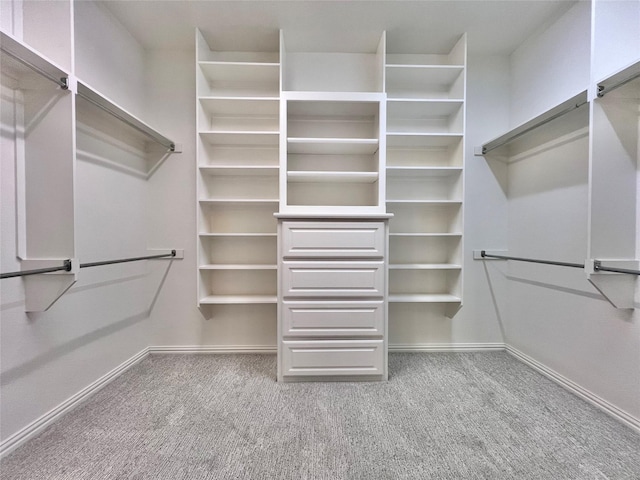 spacious closet with carpet floors