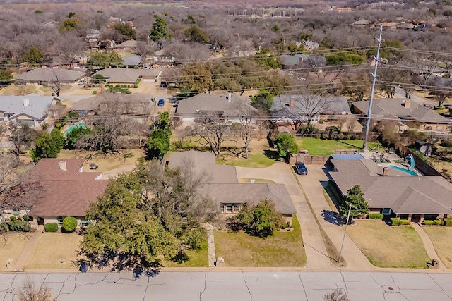 bird's eye view with a residential view