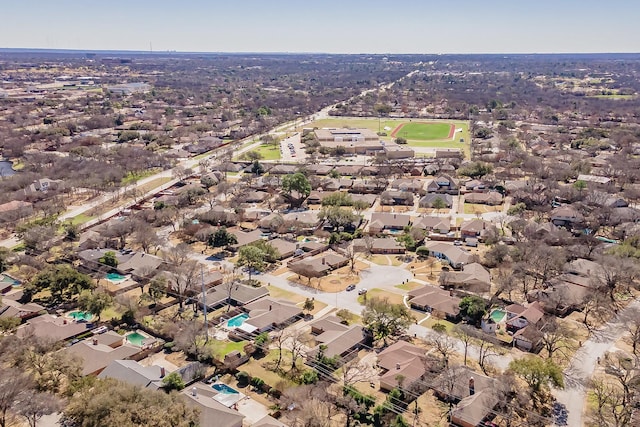 drone / aerial view with a residential view