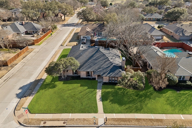 birds eye view of property featuring a residential view